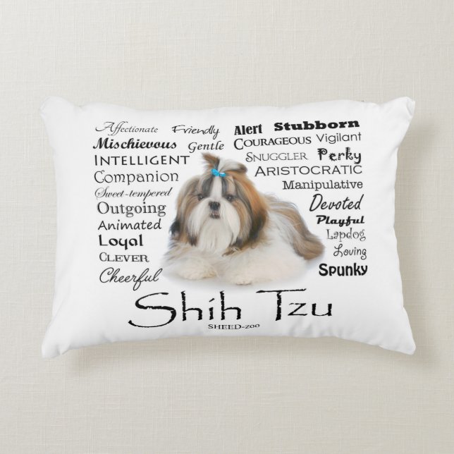 Shih Tzu Traits Accent Coussin (Devant)