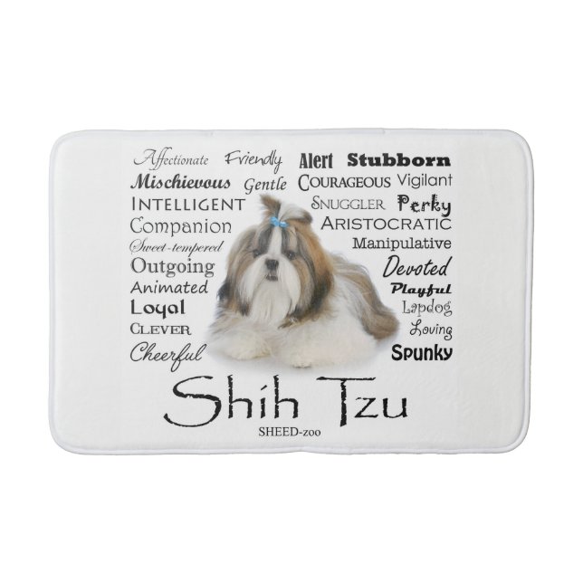 Shih Tzu Traits Bath Mat Badematte (Vorderseite)