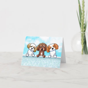 Shih Tzu Trio Vielen Dank Dankeskarte
