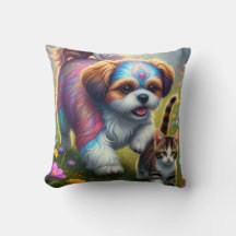 Shih tzu und Kätzchen