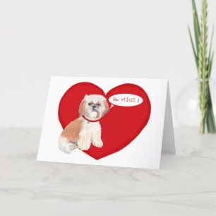 Shih Tzu Valentinstage Feiertagskarte