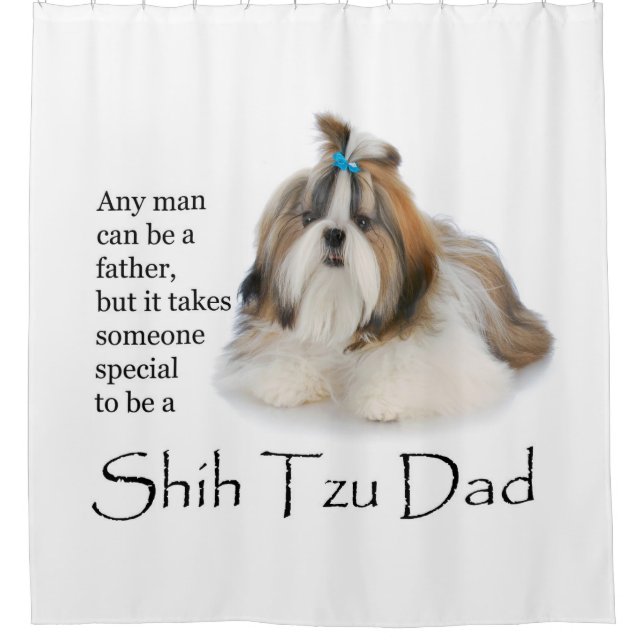 Shih Tzu Vater Duschvorhang (Vorderseite)