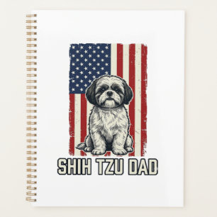 Shih Tzu Vater Patriotische Flagge Vintage Hundesh Planer
