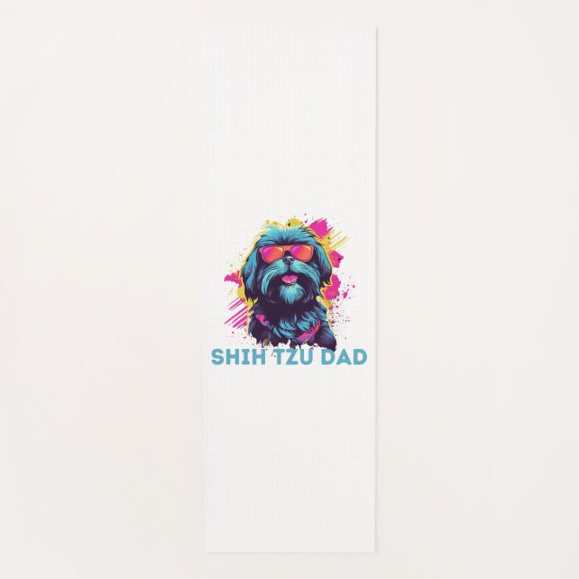 Shih Tzu Vater Yogamatte (Vorderseite)
