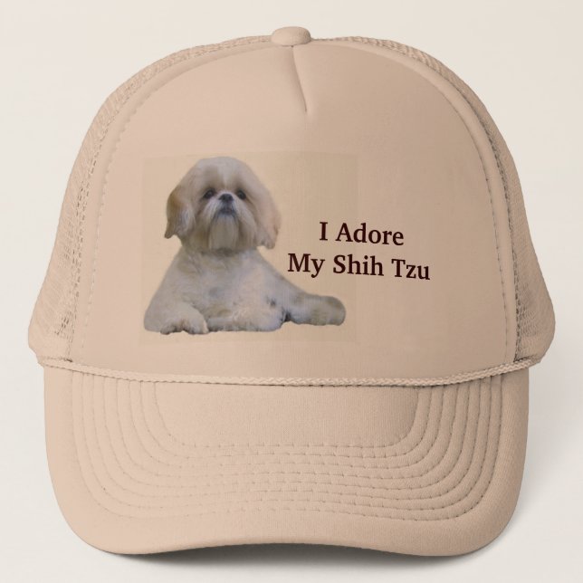 Shih Tzu verehre ich Hut Truckerkappe (Vorderseite)