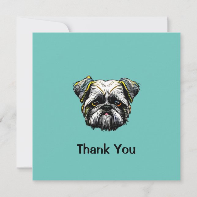 Shih Tzu Vielen Dank Einladung (Vorderseite)