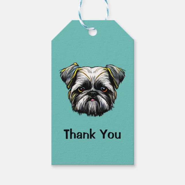 Shih Tzu Vielen Dank Geschenkanhänger (Vorderseite)