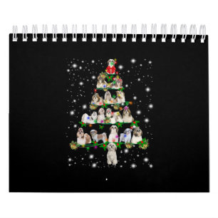 Shih Tzu Weihnachtsbaum bedeckt durch Fashlight Kalender