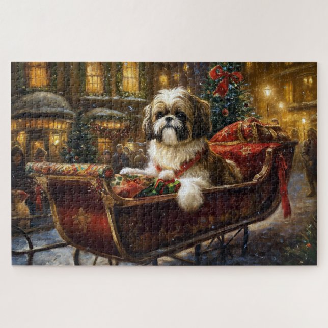 Shih Tzu Weihnachtsfeiertag (Horizontal)