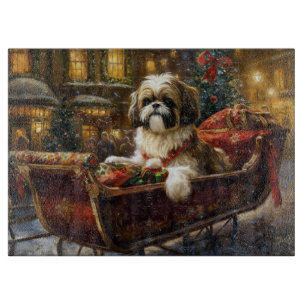 Shih Tzu Weihnachtsfeiertag Schneidebrett