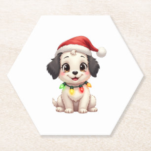Shih Tzu Weihnachtsmann Weihnachtsbaum Lichter Xma Untersetzer