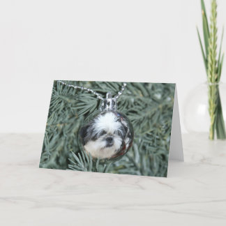 Shih Tzu Weihnachtsschmuck Feiertagskarte