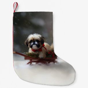 Shih Tzu Weihnachtsschnee Winter Kleiner Weihnachtsstrumpf