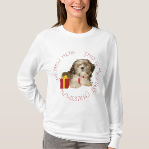 Shih Tzu Welpe erstes Weihnachten T-Shirt
