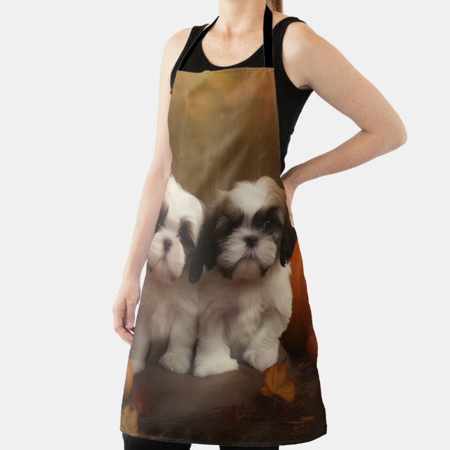 Shih Tzu Welppy Autumn Delight Pumpkin Schürze (InSitu)