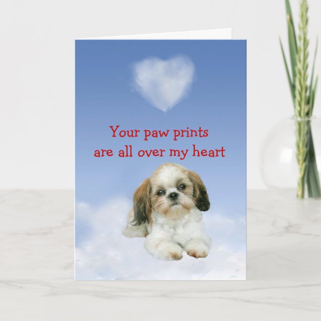 Shih Tzu Welppy-Liebe Karte (Vorderseite)