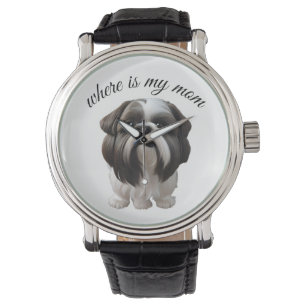 Shih Tzu - Wo ist meine Mama Armbanduhr