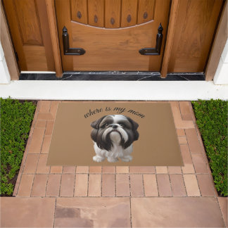 Shih Tzu - Wo ist meine Mama Fußmatte