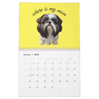 Shih Tzu - Wo ist meine Mama Kalender