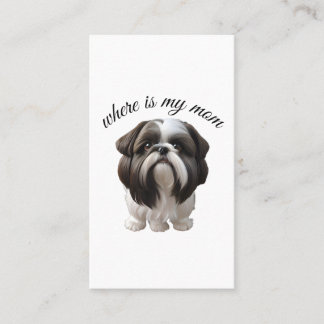 Shih Tzu - Wo ist meine Mama Visitenkarte
