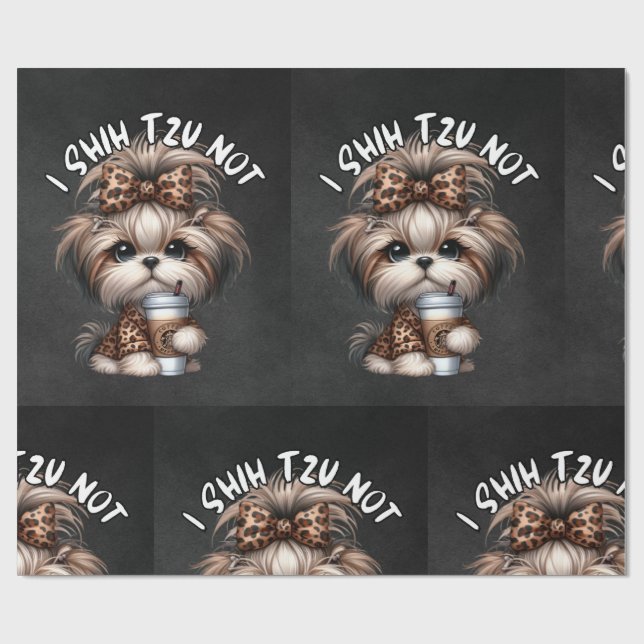 Shih Tzu Wrapping Paper Geschenkpapier (Flach)