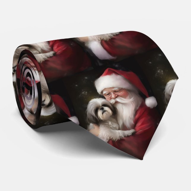 Shih Tzu zu Weihnachten Krawatte (Gerollt)