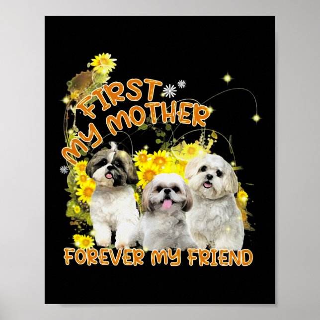 Shihtzu Hund meine Mutter für immer, mein Freund Poster (Vorne)