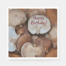 Shiitake Mushrooms Geburtstag Serviette