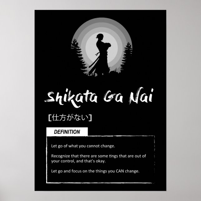 Shikata-ga-nai - Japanisches Erfolgskonzept Poster (Vorne)