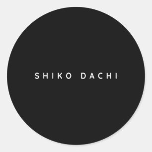 Shiko Dachi Karate Beginner Modern Runder Aufkleber