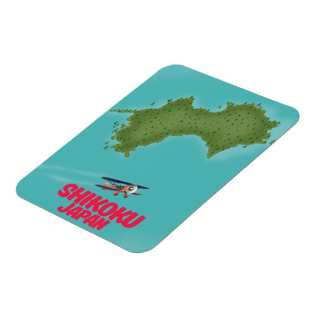 Shikoku Japan-Karte Magnet (Linke Seite)