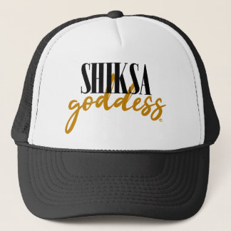 Shiksa Goddess Funny Jewish 90s Script Slogan Truckerkappe