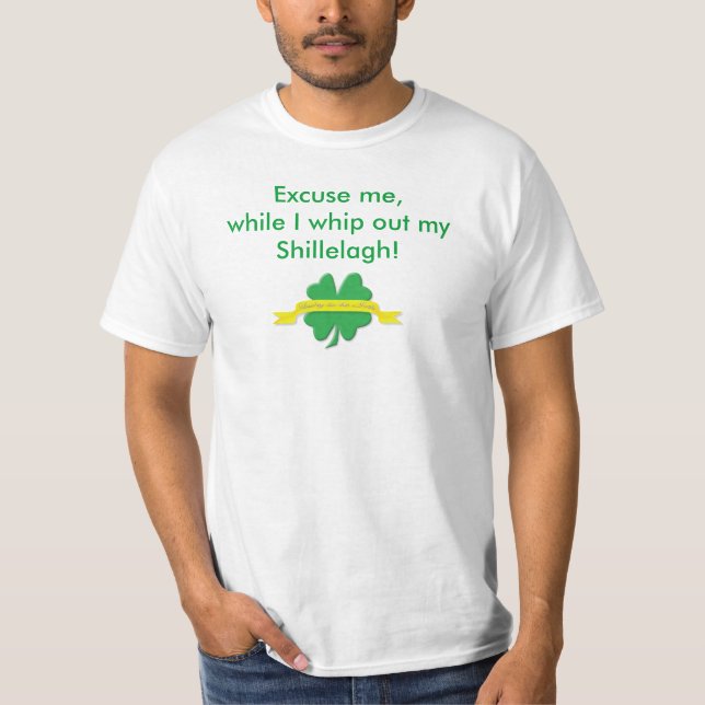 Shillelagh ! /Chanceux pour être T-shirt irlandais (Devant)