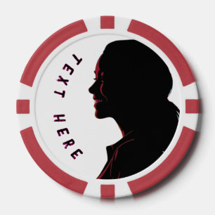 Shillouette Poker Jetons Mädchen mit benutzerdefin