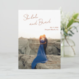 Shiloh Copper Moderne elegante Hochzeit Save The Date