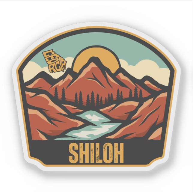 Shiloh, Georgien Aufkleber (Vorderseite)