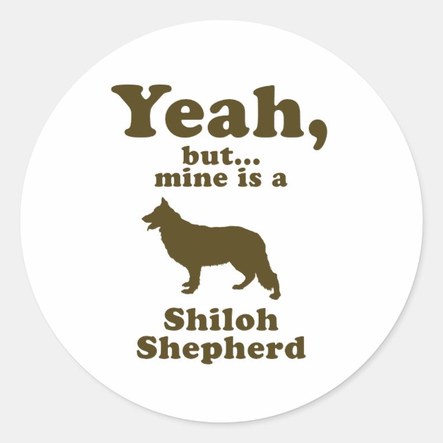 Shiloh Shepherd Runder Aufkleber (Vorderseite)