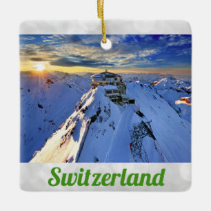 Shilthorn Bergsee-Zauber im Val Bedretto Keramikornament