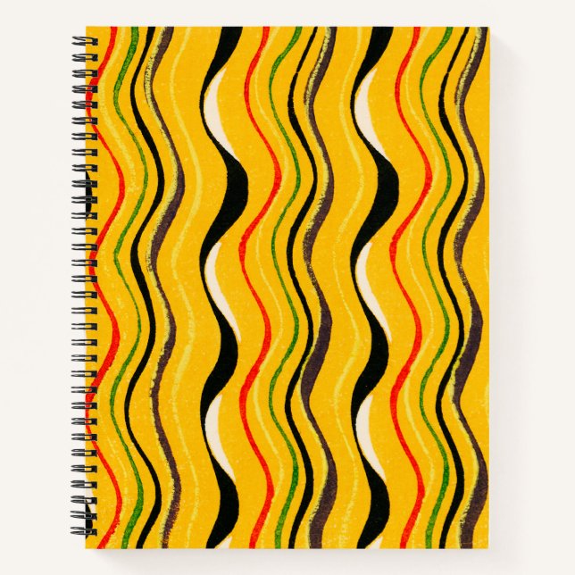 Shima-Shima, farbenfrohes Muster, Notizbuch (Vorderseite)