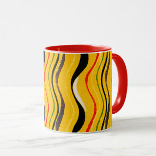Shima-Shima, farbenfrohes Muster, Tasse