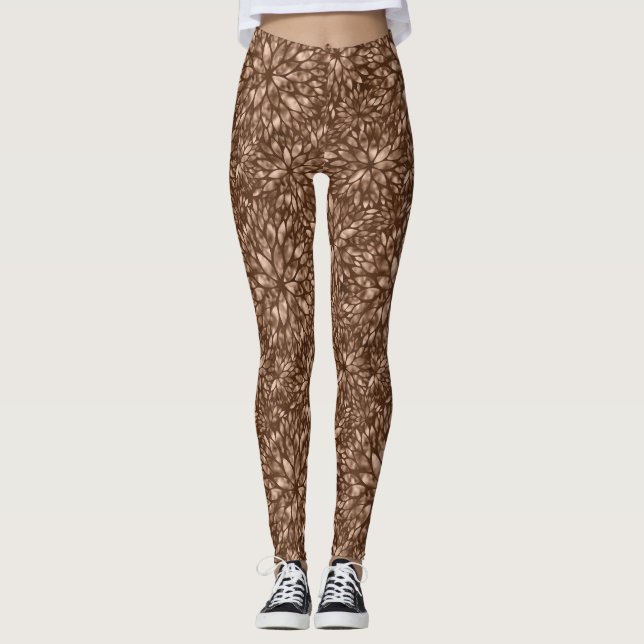 Shimmer Dahlia Patterns Women's Leggings (Vorderseite)