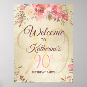 Shimmer Design Poster zum 90. Geburtstag