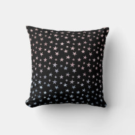 Shimmer Dreams Stars Rosa, Blau, Schwarz Kissen