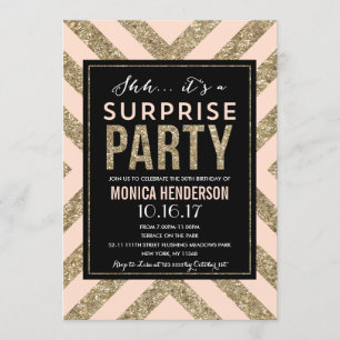 Shimmer glamour Invitation Surprise Party