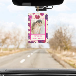 Shimmer Lila Herztxt sofort zurück Autolufterfrischer