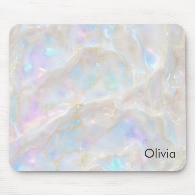Shimmer Opal Iridescent Background Mousepad (Vorne)