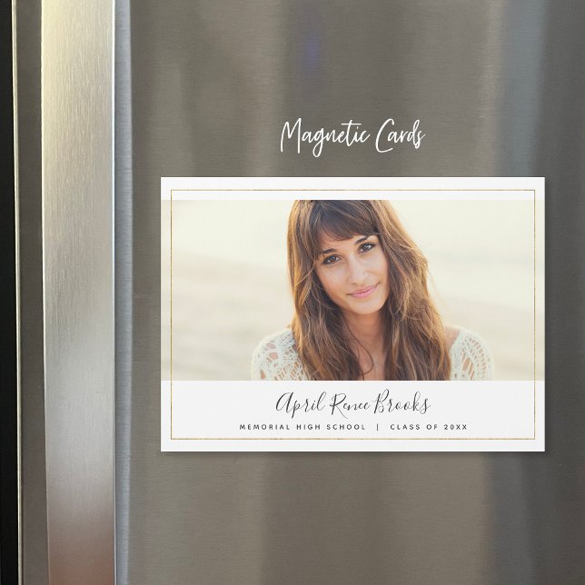 Shimmer Photo Graduation Magnet Faire-part (Créateur téléchargé)