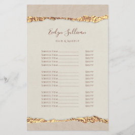 Shimmer rippte Papierpreisliste Flyer