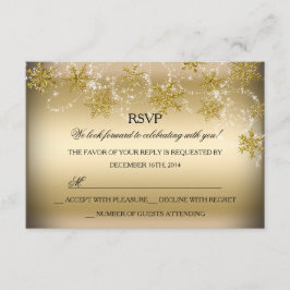 Shimmer Snowflake Gold Noël Vacances RSVP