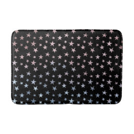 Shimmer Stars Pink und Blue Ombre Badematte
